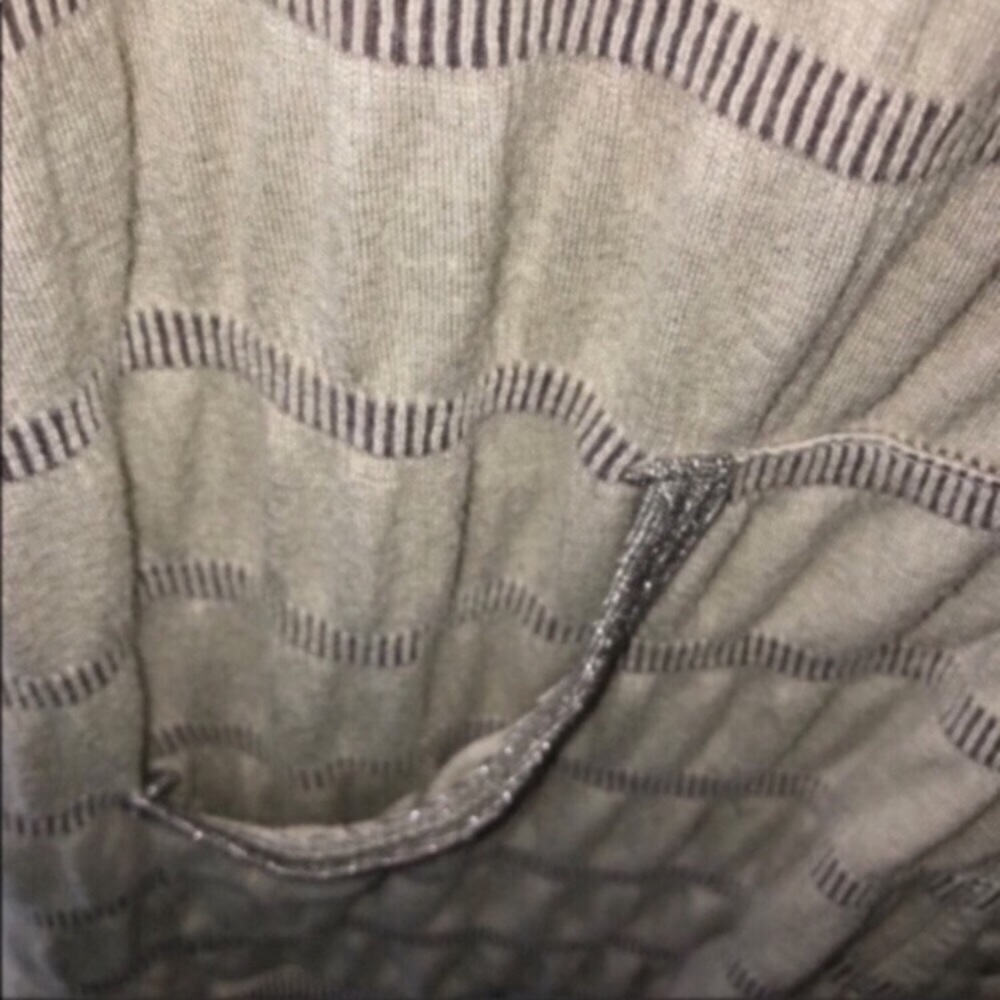 Anthropologie Tiny Banded Cirrus Hoodie Knit Jacket Cream Gray Medium - Picture 5 of 7